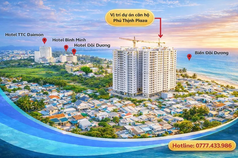 Vị trí dự án Phú Thịnh Plaza nhìn từ trên cao